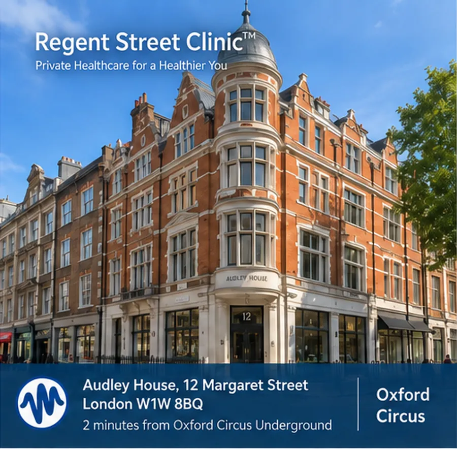 Oxford Circus clinic building, Audley House, 12 Margaret Street, London W1W 8BQ